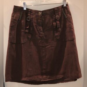 Brown Short Cargo Skirt for Casual Wear